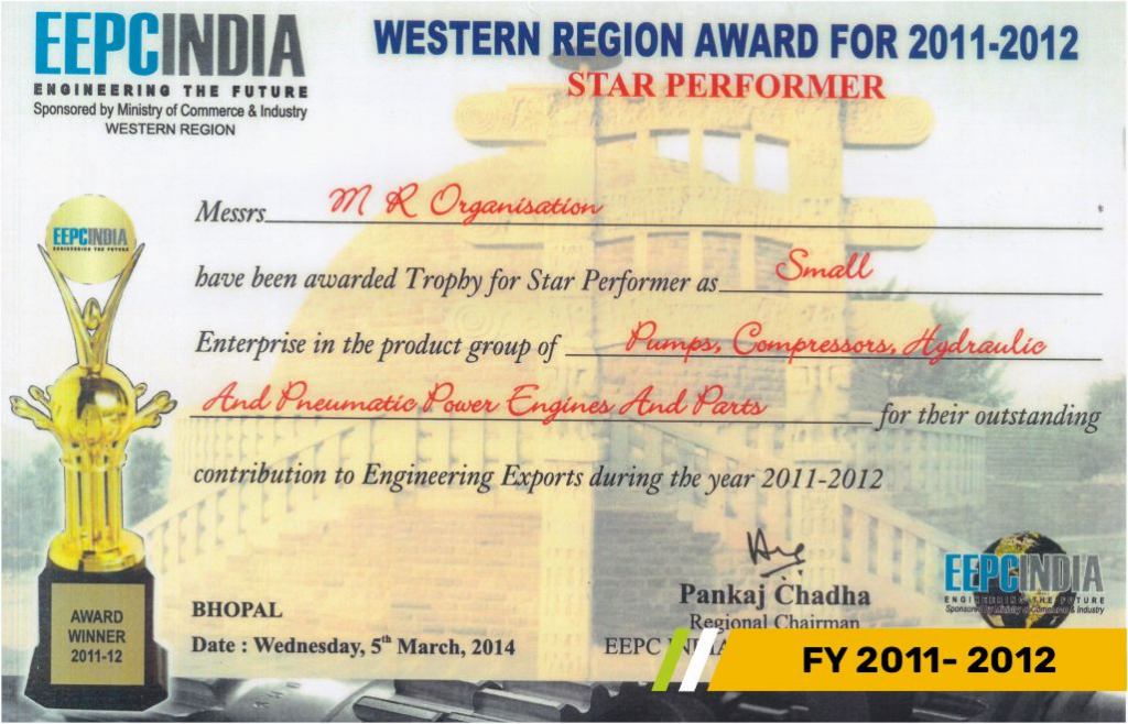 EEPC  STAR PERFORMER FY 2011- 2012