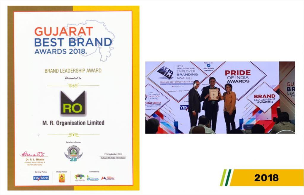 Gujarat BEST BRAND Award 2018